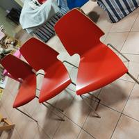 Sedie rosse cucina/soggiorno Ikea