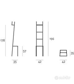 SERVO MUTO LIVING DIVANI MATE NERO APPENDIABITI SE