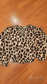 blusa da donna ONLY con stampa animalier leopardat