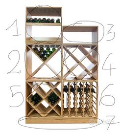 Cantinetta portabottiglie in legno mQuvee