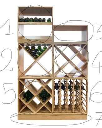 Cantinetta portabottiglie in legno mQuvee