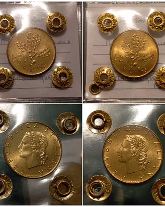 Rara coppia 20 Lire Ramo di Quercia 57/58