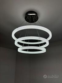 Lampadario LED neoclassico Shokia trasparente