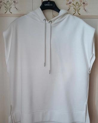 Felpa oversize senza maniche