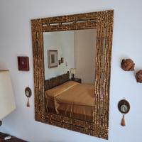 Specchio in Ottone Luciano Frigerio Anni '70 62x84