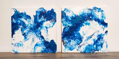 Quadri Fluid Art doppia tela