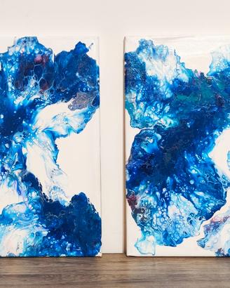 Quadri Fluid Art doppia tela