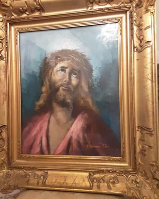 Quadro capoletto 'Ecce Homo' con cornice barocca