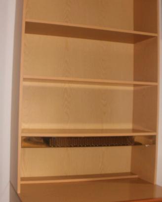 Scrivania con luce, cassetto e libreria 3 ripiani