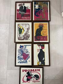 Set 7 stampe d’epoca locandine pubblicitarie