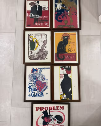 Set 7 stampe d’epoca locandine pubblicitarie