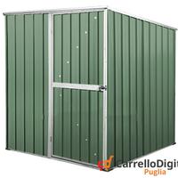 Box da giardino lamiera 175x185cm 2,92mq verde