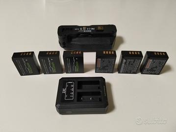 impugnatura più batterie più caricabatteria