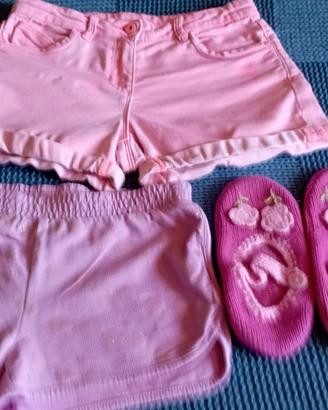 Completo pantaloncini e pantofole per bambini di 7