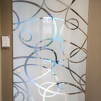 Porta in vetro scorrevole esterno muro