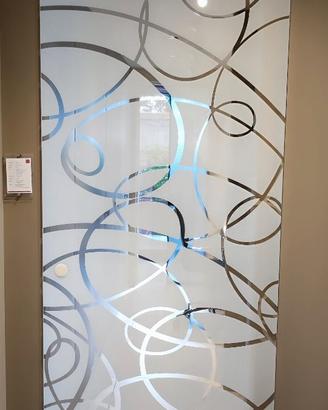 Porta in vetro scorrevole esterno muro