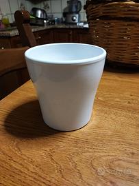 Vaso per orchidee in ceramica bianco