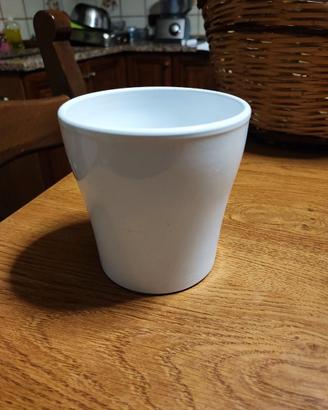 Vaso per orchidee in ceramica bianco