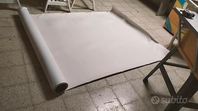 4 rotoli di linoleum bianco 