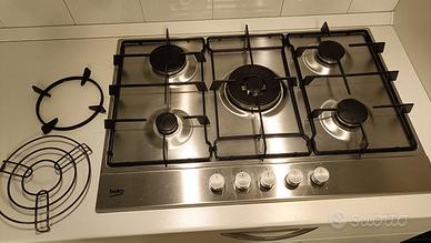 Piano cottura a gas 5 fuochi