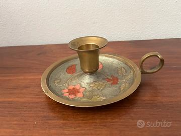 Bugia in ottone portacandela made in India