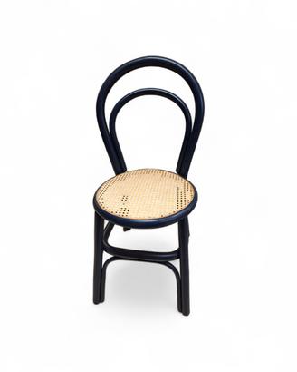 Cinque sedie thonet in rattan e paglia di vienna