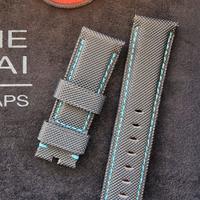 cinturino pelle orologio Officine Panerai nero blu