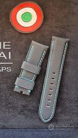 cinturino pelle orologio Officine Panerai nero blu