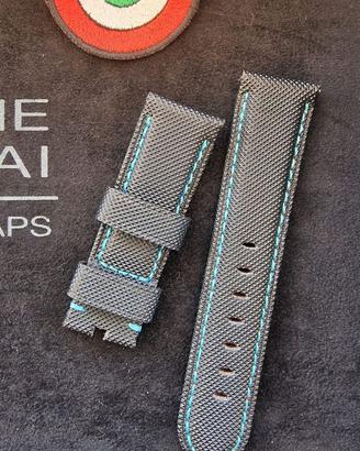 cinturino pelle orologio Officine Panerai nero blu