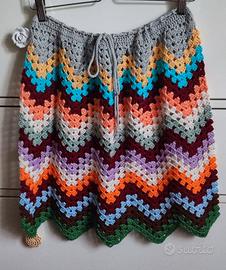 Gonna chevron uncinetto 