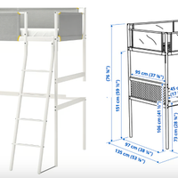 Letto a soppalco Ikea Vitval