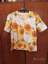 Camicia con fantasia a Girasoli