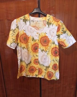 Camicia con fantasia a Girasoli