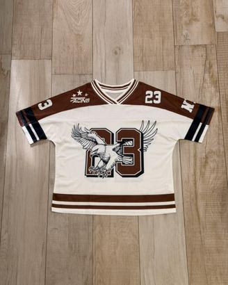 Jersey y2k Brown Eagle 23 Marrone/Bianco