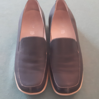 Scarpe Mocassini in Pelle Blu. Misura 37. In otti