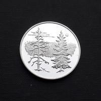 ARGENTO 999 _ med. Anno delle Foreste 1985 15.18gr