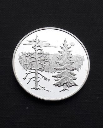 ARGENTO 999 _ med. Anno delle Foreste 1985 15.18gr