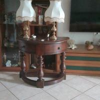 coppia di lampade vintage con corpo in ottone
