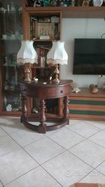 coppia di lampade vintage con corpo in ottone