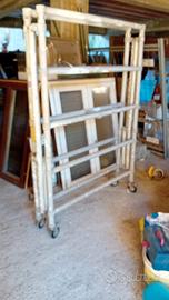 Trabattello in alluminio con ruote 