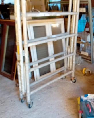 Trabattello in alluminio con ruote 