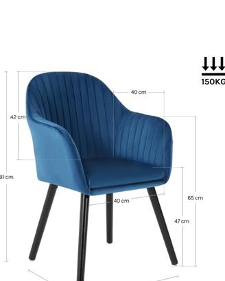 4 Poltroncina blu scuro