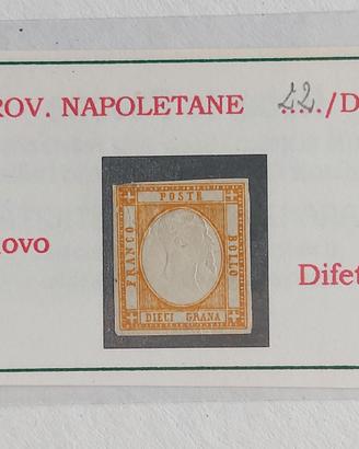 1861 Francobollo da 10 grana Province Napoletane