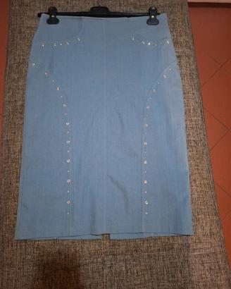 Gonna in denim Carla ferroni