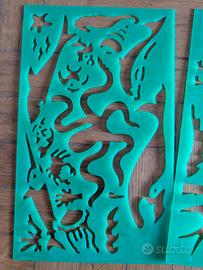 3 stencils per bambini gioco anni 80