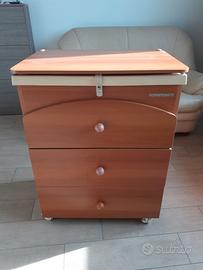 Foppapedretti mobiletto fasciatoio con bagnetto