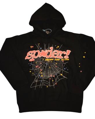 Felpa sp5der Uomo Nera Nuova Taglia M 