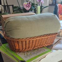 cuscino per tombolo con cesto