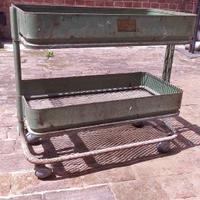 Carrello due ripiani industrial in ferro attrezzi