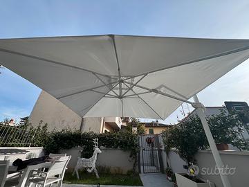 Ombrello da giardino 3x3 bianco